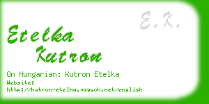 etelka kutron business card